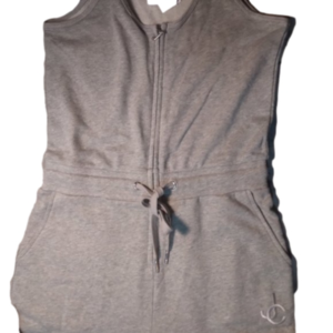 NWT Juicy Couture  Heather Grey Sleeveless Zip Front Sweatsuit Jumper Size Small